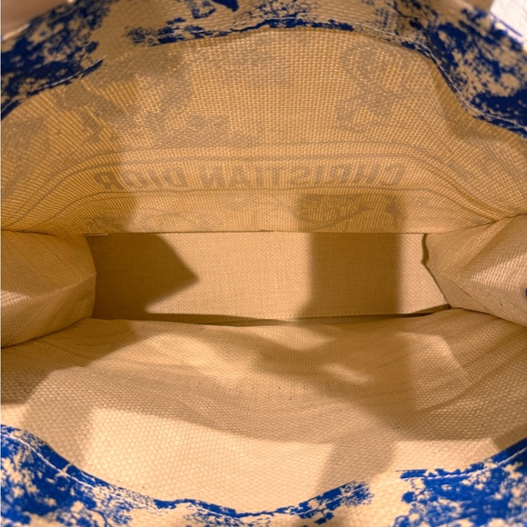 Christian Dior STRAW DiorRiviera tote blue NEW - Picture 5 of 15